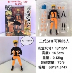 14.5CM Naruto II SHF Movable Uzumaki Naruto Action Figures Model Toy PVC Anime Figure
