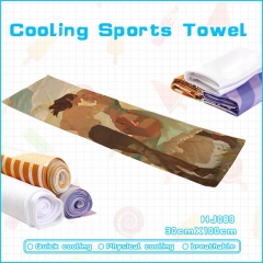 Howl's Moving Castle Cosplay Color Printing Anime Cooling Sports Towel