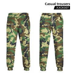 Camouflage Cosplay Color Printing Casual Trousers Anime Pants
