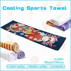 Japan Lucky cat Cosplay Color Printing Anime Cooling Sports Towel