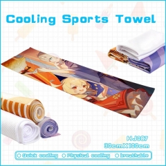 3 Styles Genshin Impact Cosplay Color Printing Anime Cooling Sports Towel