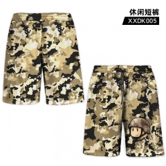 Camouflage Cosplay Color Printing Anime Pants Shorts