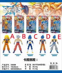 5 Styles 22cm Dragon Ball Z 3369B Goku Figures Toys Anime PVC Action Figure Toy