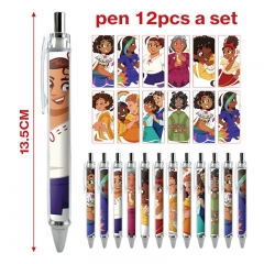 2 Styles 12pcs/set Encanto Cartoon Character Anime Ballpoint Pen