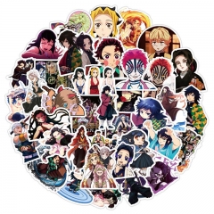 50PCS/SET Demon Slayer: Kimetsu no Yaiba Cartoon Pattern Decorative Collectible Waterproof Anime Luggage Stickers