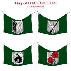 4 Styles Attack on Titan/Shingeki No Kyojin Hot Sale Fancy Flag Anime Decoration Flag （No Flagpole）