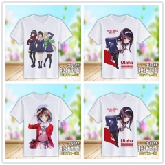 3 Styles Saekano: How to Raise a Boring Girlfriend Short Sleeves Anime Tshirt