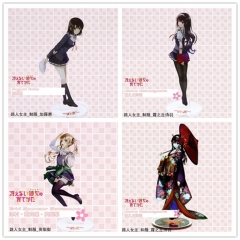 8 Styles Saekano: How to Raise a Boring Girlfriend Eriri Spencer Sawamura Kimono Cartoon Acrylic Anime Standing Plates