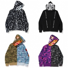 16 Styles Bape Shark Camouflage Clothes Anime Hooded Hoodie
