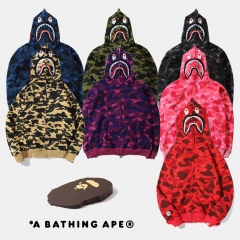7 Styles Bape Shark Camouflage Clothes Anime Hooded Hoodie