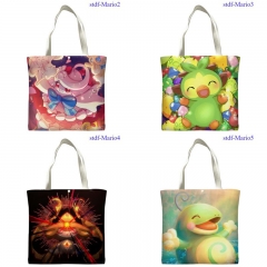 11 Styles 40*40cm Pokemon Cartoon Pattern Canvas Anime Bag