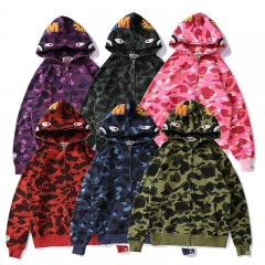6 Styles Bape Shark Camouflage Clothes Anime Hooded Hoodie