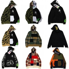 10 Styles Bape Shark Camouflage Clothes Anime Hooded Hoodie