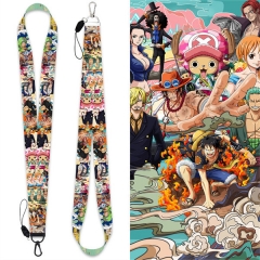 4 Styles One Piece Card Holder Bag Anime Phone Strap Lanyard