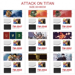 13 Styles Attack on Titan / Shingeki No Kyojin Anime Mouse Pad 30*80CM