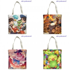 11 Styles 33*38cm Pokemon Cartoon Pattern Canvas Anime Bag