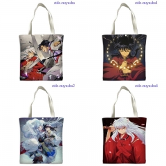 10 Styles 33*38cm Inuyasha Cartoon Pattern Canvas Anime Bag