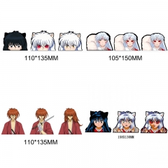 4 Styles Inuyasha Cartoon Can Change Pattern Lenticular Flip Anime 3D Stickers
