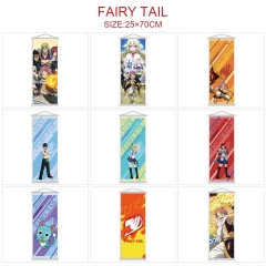 （25*70CM）12 Styles Fairy Tail Cartoon Wallscrolls Waterproof Anime Wall Scroll