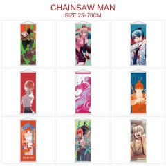 （25*70CM）15 Styles Chainsaw Man Cartoon Wallscrolls Waterproof Anime Wall Scroll