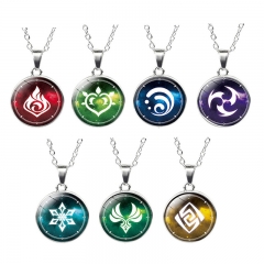 7Styles Genshin Impact Cool Design Cosplay Movie Fashion Pendant Decoration Alloy Anime Necklace