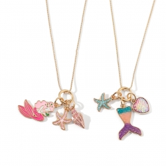 2 Styles The Little Mermaid Alloy Anime Necklace