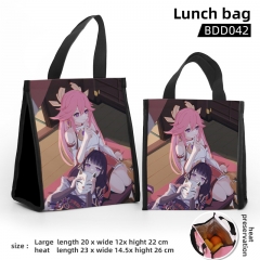 2 Styles Genshin Impact Cosplay Color Printing Anime Bento Bag