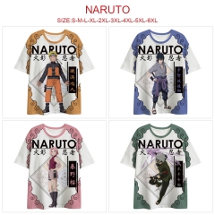 5 Styles Naruto Cartoon Character 3D Printed Anime Milk Silk T-Shirt