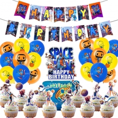 Space Jam For Birthday Party Decoration Anime Balloon Set
