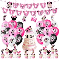 Minnie Mouse For Birthday Party Decoration Anime Balloon Set