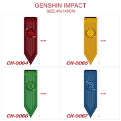 7 Styles 40x145CM Genshin Impact Hot Sale Flag Anime Decoration Flag (No Flagpole)
