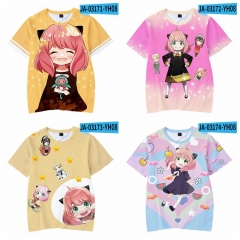 12 Styles SPY×FAMILY Cosplay 3D Digital Print Anime T-shirt For Kids