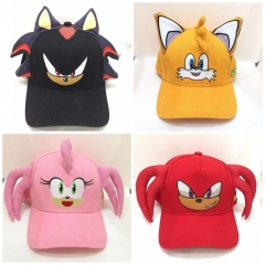 5 Styles Sonic the Hedgehog Cosplay Cartoon Character Hat Anime Cap