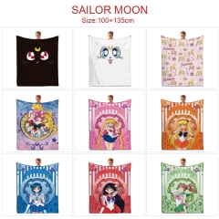 9 Styles 100x135CM Pretty Soldier Sailor Moon Quilt Double Printed Anime Summer Blanket