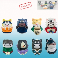 8PCS/SET 2 Ver Naruto Cos Cat Model Toy Anime PVC Figures