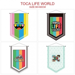 5 Styles 90x60CM Toca Life World  Hot Sale Flag Anime Decoration Flag