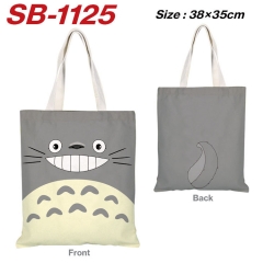 2 Styles My Neighbor Totoro Cartoon Pattern Canvas Handbag Shoulder Bag