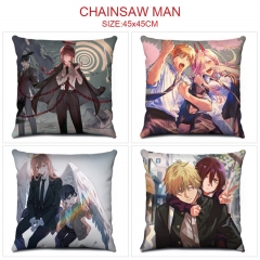 6 Styles Chainsaw Man Cartoon Pattern Anime Pillow (45*45CM)