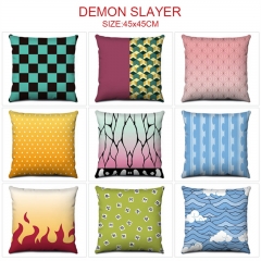 13 Styles Demon Slayer: Kimetsu no Yaiba Cartoon Pattern Anime Pillow (45*45CM)