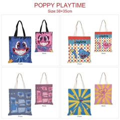 5 Styles Poppy Playtime Cartoon Pattern Canvas Handbag Shoulder Bag