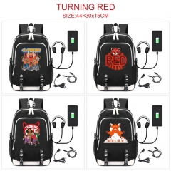 6 Styles Turning Red Anime Cosplay Cartoon Canvas Colorful Backpack Bag