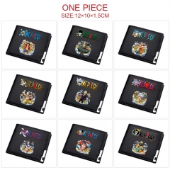 9 Styles One Piece Cartoon Pattern PU Coin Purse Anime Wallet