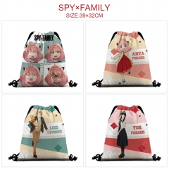 6 Styles Spy×Family 3D Digital Print Anime Drawstring Bags