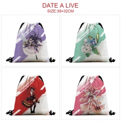 6 Styles Date A Live 3D Digital Print Anime Drawstring Bags
