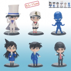 10CM 6PCS/SET Detective Conan Cartoon Character Anime PVC Figures Toy