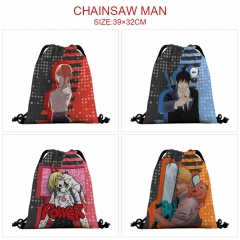 4 Styles Chainsaw Man 3D Digital Print Anime Drawstring Bags
