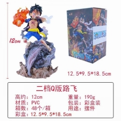 12CM One Piece Q Ver Luffy Character PVC Anime Figure Toy