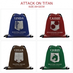 4 Styles Attack on Titan/Shingeki No Kyojin 3D Digital Print Anime Drawstring Bags