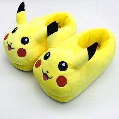 28CM Pokemon Pikachu Pattern Anime Plush Slippers