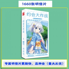 2 Styles Date A Live Cartoon Postal Card Sticker Wholesale Anime Postcard 1660PCS/SET